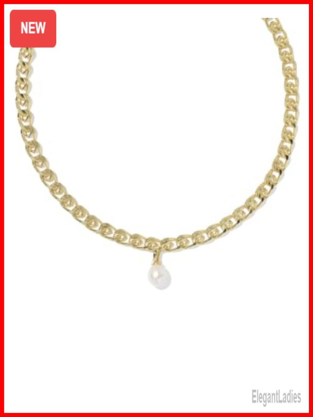 16" Freshwater Pearl Chain Necklace with Lobster Clasp and Extender